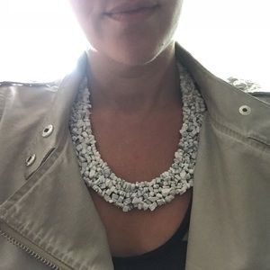 coral statement necklace